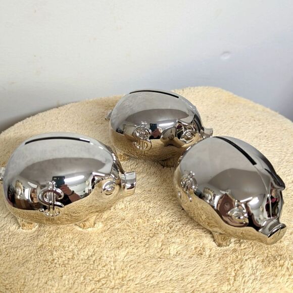 Pottery Barn NIB - Mini Piggybank with $ Embossed On Each Side - Picture 2 of 15